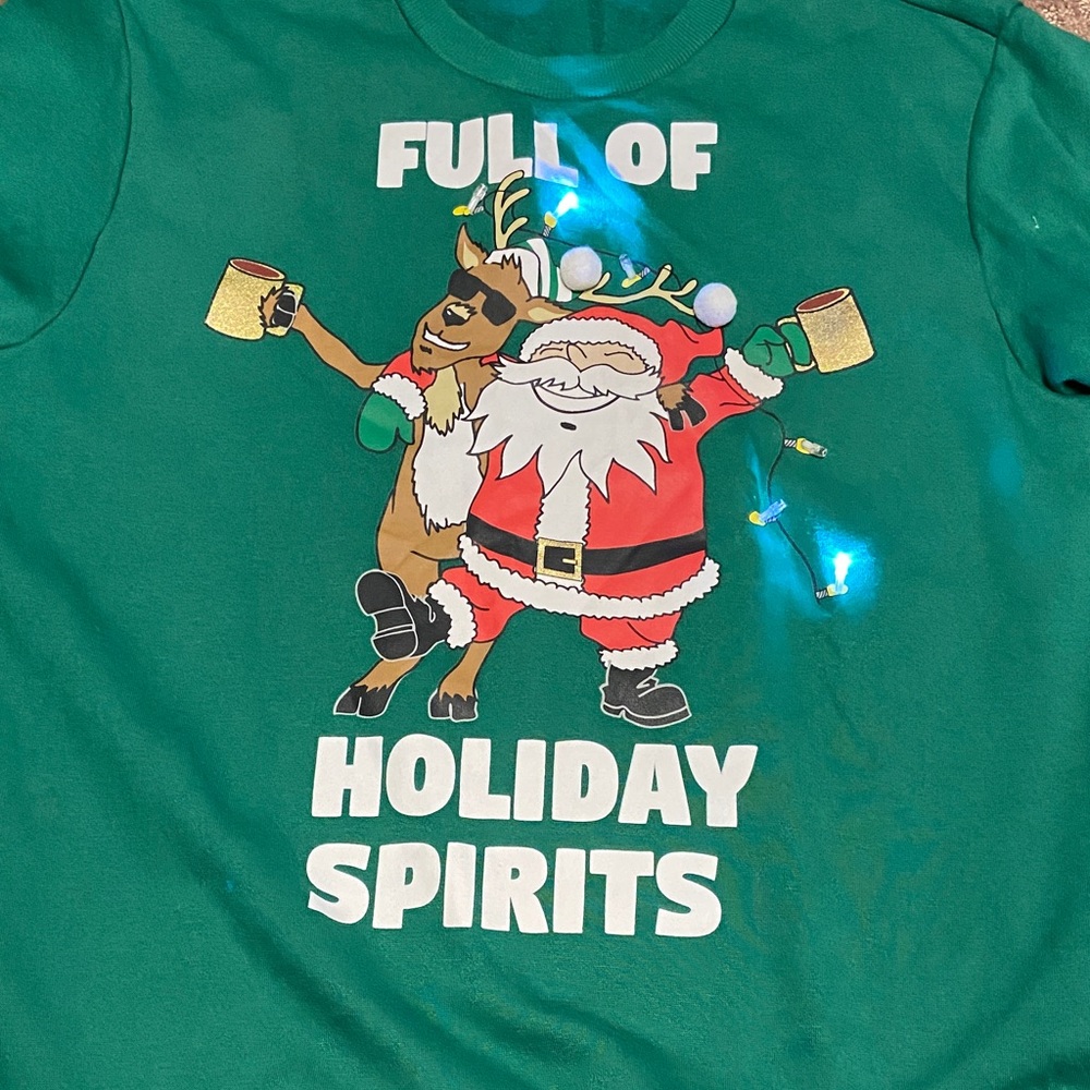 Holiday Time Green Holiday Spirits Sweatshirt - Picture 4 of 5